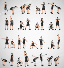 Load image into Gallery viewer, Fitness Illustrations Template Bundle- (Male) Version 1