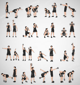 Fitness Illustrations Template Bundle- (Male) Version 1