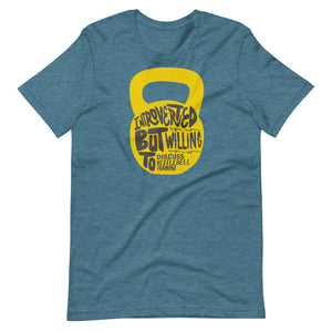 Ketttlebell T-Shirt- "Introverted But Willing to Discuss Kettlebell Training"